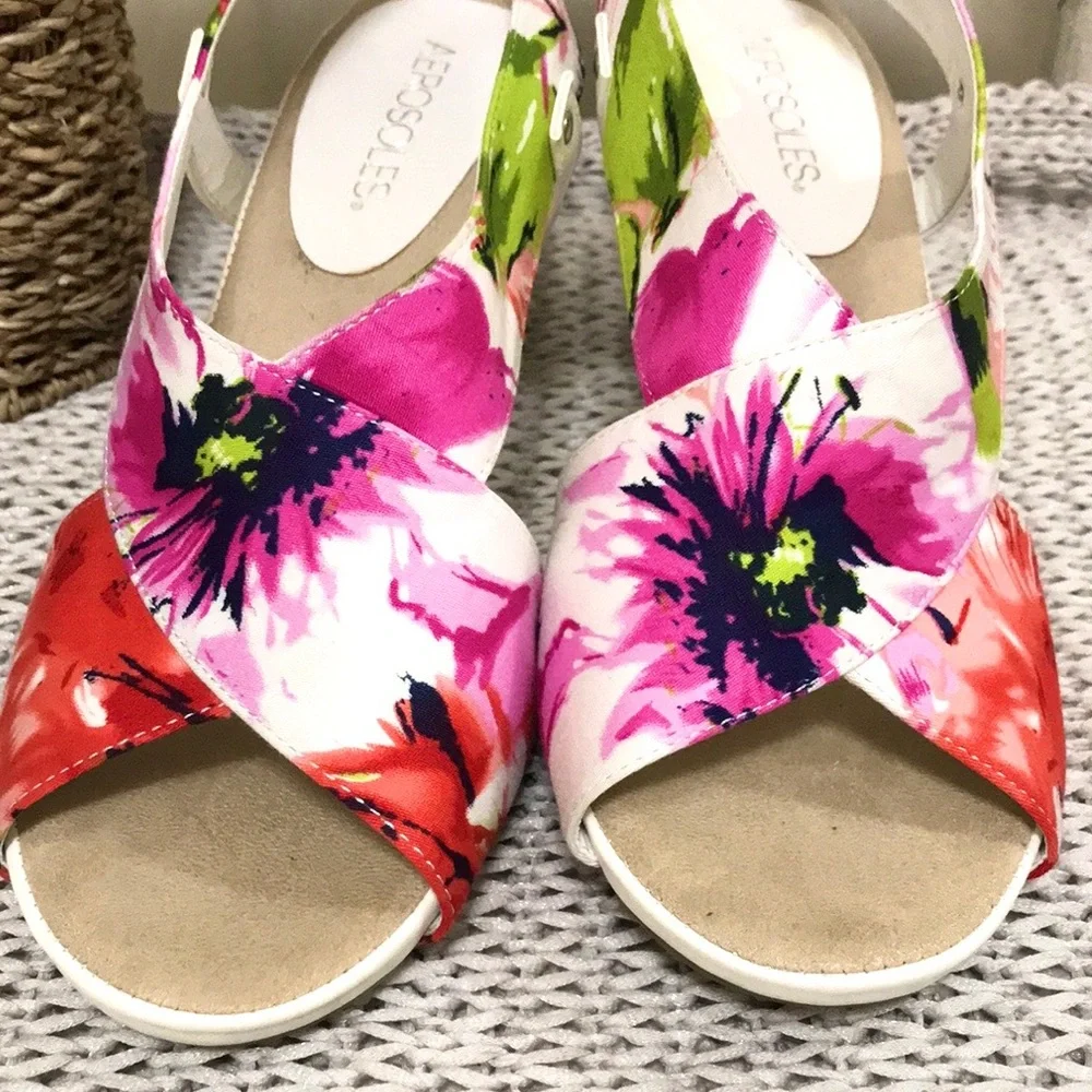 Aerosoles Floral Rewrote Canvas Slingback